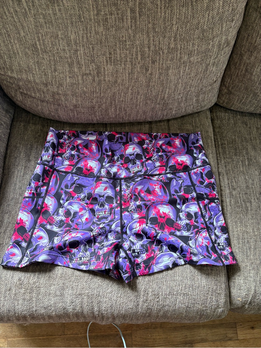 Constantly Varied Gear Purple and Pink Skull Bike Shorts